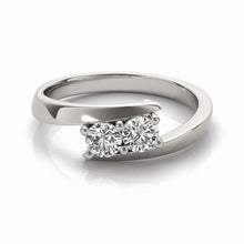 Load image into Gallery viewer, 14K White Gold (1/2 ct. tw.) Common Prong Two Stone Diamond Ring