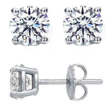 Load image into Gallery viewer, 0.33 Ct Round Diamond Stud Earrings