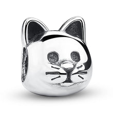 Load image into Gallery viewer, 2017 New Arrival 925 Sterling Silver Curious Cat Animal Charm Fit WST Bracelet Necklace Authentic Equal Jewelry