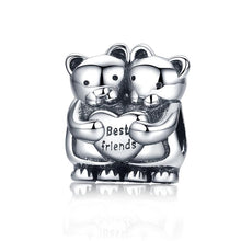 Load image into Gallery viewer, 2017 New Arrival 925 Sterling Silver Curious Cat Animal Charm Fit WST Bracelet Necklace Authentic Equal Jewelry