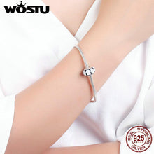 Load image into Gallery viewer, 2017 New Arrival 925 Sterling Silver Delicate Black Striped Glass Beads Fit Original wst Bracelet Fine Jewelry Gift CQZ050