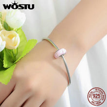 Load image into Gallery viewer, 925 Sterling Silver Pink Heart Munaro Glass Beads Fit Original WST Charm