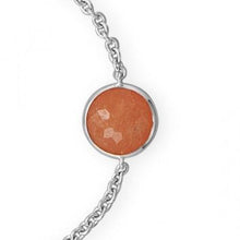 Load image into Gallery viewer, 7" + .5" + 5" Freeform Faceted Orange Aventurine Bracelet