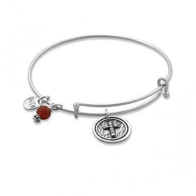 Expandable Multicharm Faith Bangle Bracelet