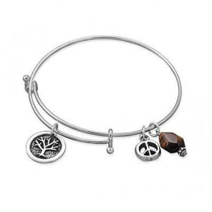 Expandable Multicharm Environmental Bangle Bracelet
