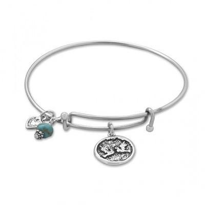 Expandable Multicharm Love Bangle Bracelet