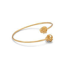 Load image into Gallery viewer, 14 Karat Gold Plated Flex Tube Knot Bangle