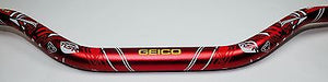 1 1/8" 28 mm Handlebars Tapered MX  off road dirtbike  GEICO HONDA Red