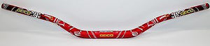 1 1/8" 28 mm Handlebars Tapered MX  off road dirtbike  GEICO HONDA Red