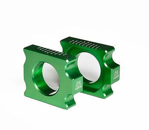 KAWASAKI Rear axel blocks KXF 250 & 450, KX 125 & 250 KLX450R CHAIN ADJUSTER