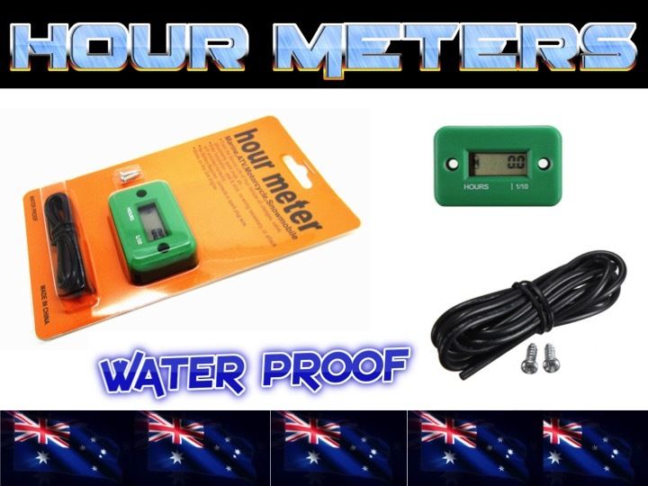 Inductive water proof hour meter marine ATV Motorcycle Dirt bike MX SKI green