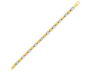 Mariner Link Bracelet in 14k Two-Tone Gold