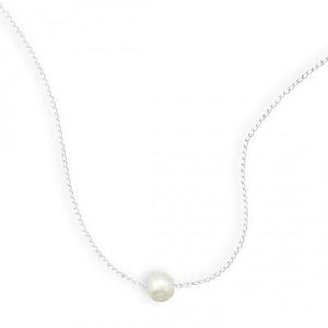 16" + 2" Floating Cultured Freshwater Pearl Necklace