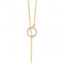 Load image into Gallery viewer, 24" 14 Karat Gold Plated Multishape Lariat Necklace