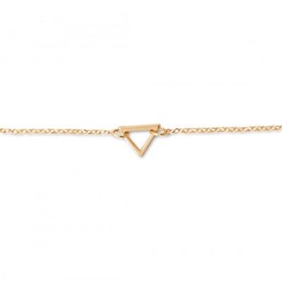 14 Karat Gold Plated Open Triangle Anklet