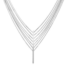 Load image into Gallery viewer, 7 Strand Bar Drop Necklace