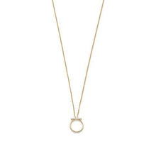 Load image into Gallery viewer, 18 Karat Gold Plated CZ Bar and Circle Necklace
