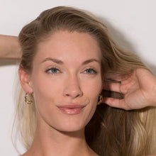 Load image into Gallery viewer, 18 Karat Gold Plated Faceted Multistone Earrings