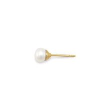 Load image into Gallery viewer, 14 Karat Gold Plated Cultured Freshwater Pearl Stud Earrings