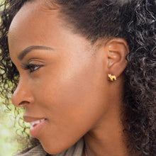Load image into Gallery viewer, 14 Karat Gold Plated Darling Dog Studs Item #: 66267