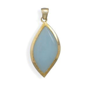 14 Karat Gold Plated Chalcedony Pendant