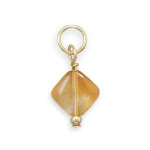 14/20 Gold Filled Citrine Charm - November Birthstone