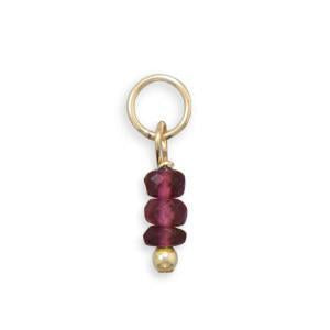 14/20 Gold Filled Tourmaline Charm - October Birthstone