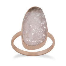 Load image into Gallery viewer, 14 Karat Rose Gold Plated Rose Quartz Ring