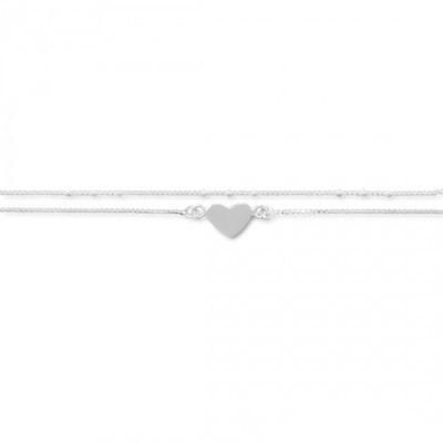 Double Strand Heart Anklet