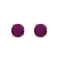 Load image into Gallery viewer, 14k Yellow Gold Round Ruby Studs Earrings 0.60 ct