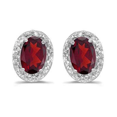 14k White Gold Diamond and Ruby Earrings 1.20ct