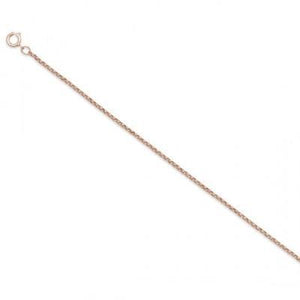 16" 14/20 Pink Gold Filled 020 Rolo Chain Necklace (1mm)