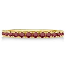 Load image into Gallery viewer, 14K Yellow Gold Ruby Eternity Band Stackable Ring  0.50ct