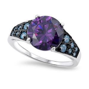 .925 Topaz and Sapphire Ring