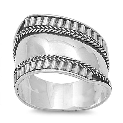 .925 Sterling Silver Bali Design Ring