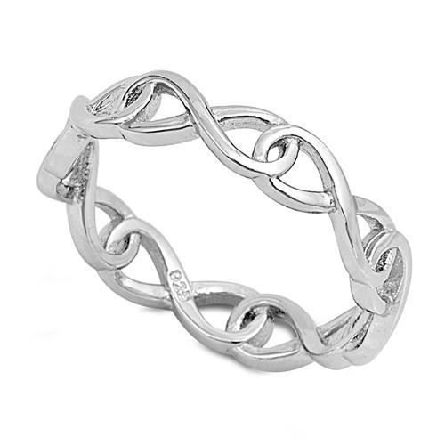 Wraparound Infinity Sliver Ring