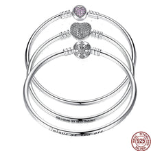 Load image into Gallery viewer, 925 Sterling Silver Engrave Snowflake Clasp Unique as you are Chain Bracelet