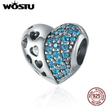 Load image into Gallery viewer, 925 Sterling Silver Medley Heart, Blue CZ Beads