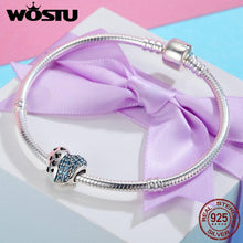 Load image into Gallery viewer, 925 Sterling Silver Medley Heart, Blue CZ Beads
