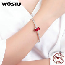Load image into Gallery viewer, 925 Sterling Silver Elegant Red Murano Glass Beads Fit