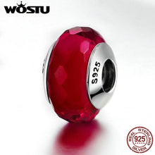 Load image into Gallery viewer, 925 Sterling Silver Elegant Red Murano Glass Beads Fit