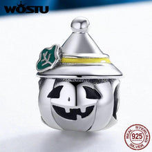 Load image into Gallery viewer, WOSTU New Genuine 925 Sterling Silver Pumpkin Face Beads Fit Original WST Charm Bracelet DIY Jewelry Halloween Gift CQC164
