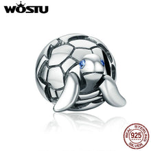 Load image into Gallery viewer, WOSTU Original Design 925 Sterling Silver Newborn Turtle Beads Fit WST Charm Bracelet Fine DIY Jewelry Gift CQC192
