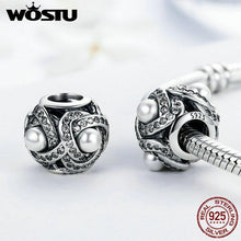 Load image into Gallery viewer, WOSTU Pure 925 Sterling Silver Luminous Love Knot Charm Beads Fit Original wst Bracelet Jewelry Gift Your Bestie CRC119