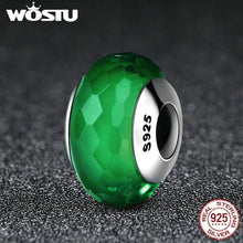 Load image into Gallery viewer, WOSTU Real 925 Sterling Silver Elegant Green Murano Glass Beads Fit Original wst Bracelet Luxury DIY Jewelry CQZ038