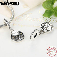 Load image into Gallery viewer, WOSTU Real 925 Sterling Silver Family Tree Dangle Charm Beads Fit Original WST Bracelet Authentic Luxury DIY Jewelry