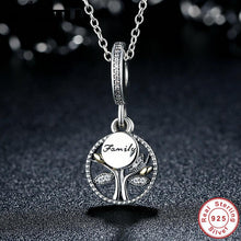 Load image into Gallery viewer, WOSTU Real 925 Sterling Silver Family Tree Dangle Charm Beads Fit Original WST Bracelet Authentic Luxury DIY Jewelry