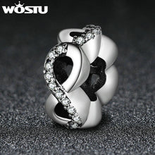Load image into Gallery viewer, WOSTU Real 925 Sterling Silver Infinite Love Spacer Beads Fit Original WST Charm Bracelet Fashion DIY Jewelry FLC103