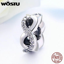 Load image into Gallery viewer, WOSTU Real 925 Sterling Silver Infinite Love Spacer Beads Fit Original WST Charm Bracelet Fashion DIY Jewelry FLC103
