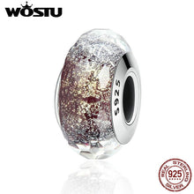 Load image into Gallery viewer, WOSTU Real 925 Sterling Silver Sparkling Murano Glass Beads Fit Original WST Charm Bracelet Jewelry Christmas Gift CQZ061